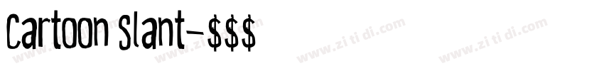 Cartoon Slant字体转换